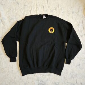 Vintage 90s Black Cat Firework Sweatshirt Size XL